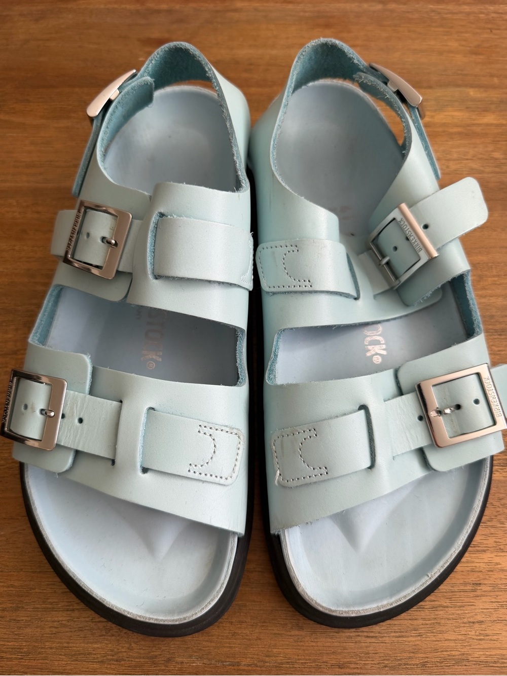 Birkenstock Light Blue Double Buckle Kids Sandals